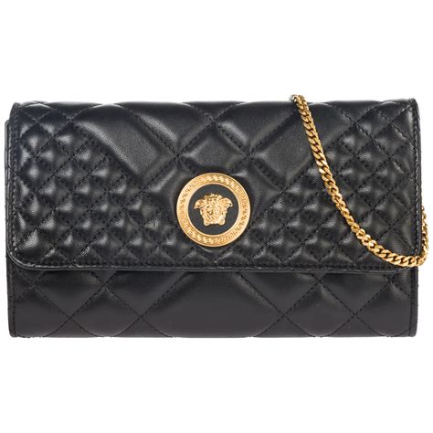 versace black leather messenger bag|versace crossbody bags.